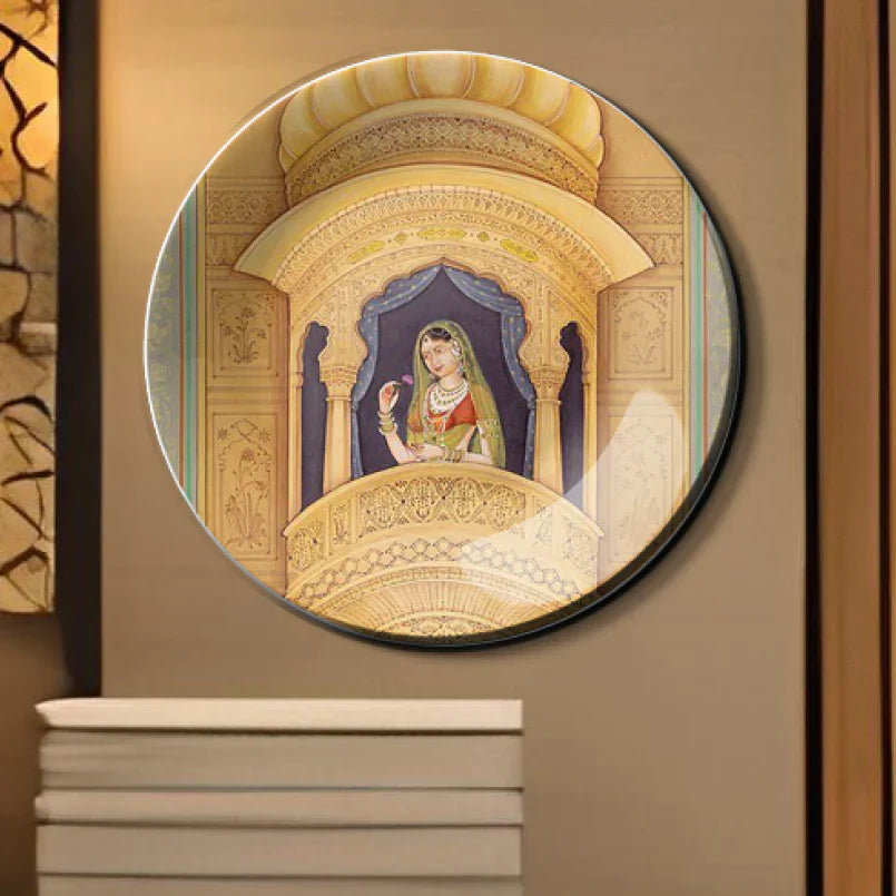 Heroine in Her Wind Palace Ceramic Wall Plate Home Decor