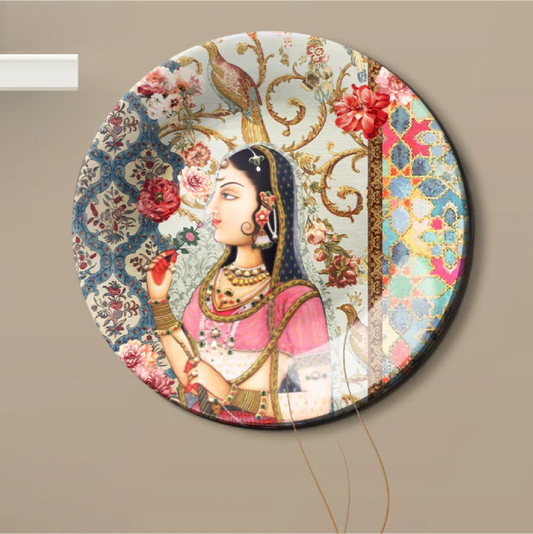 Mughal Inspired Ceramic Wall Plate Home Decor