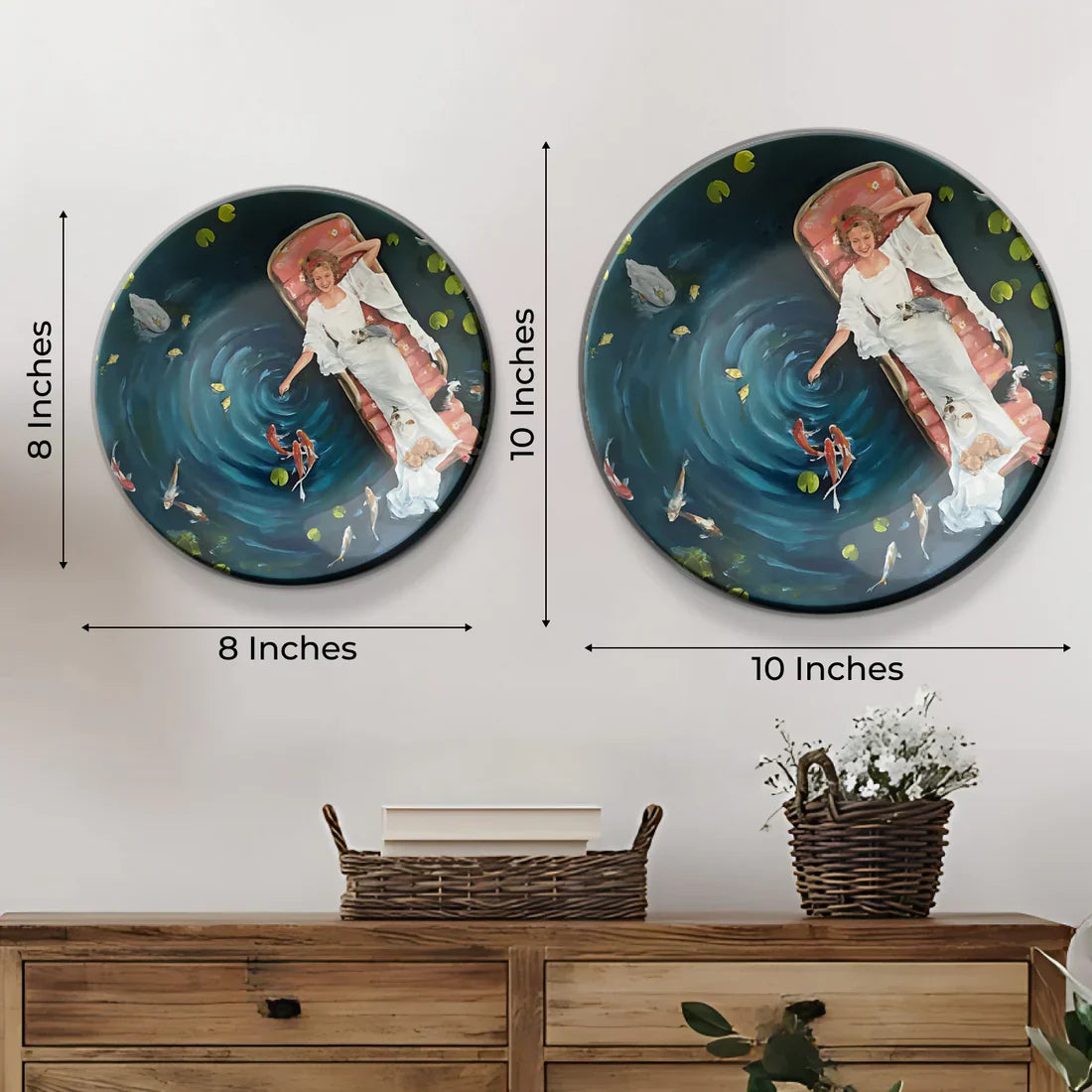 Water Garden Wall Plate Home Decor