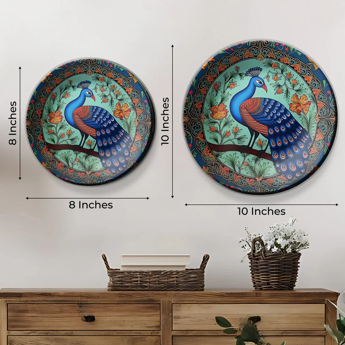 Peacock Wall Plate Vastu Home Decor