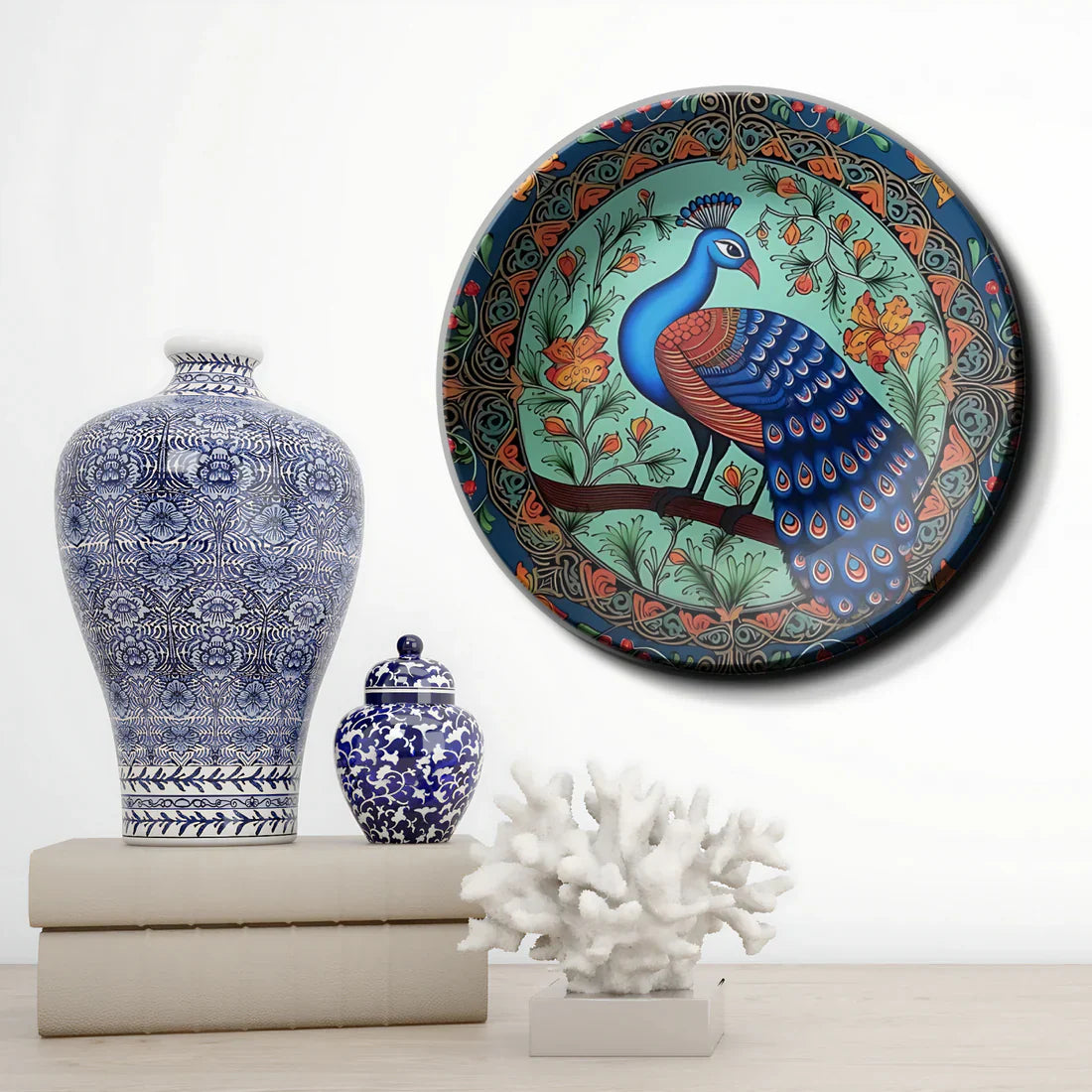 Peacock Wall Plate Vastu Home Decor