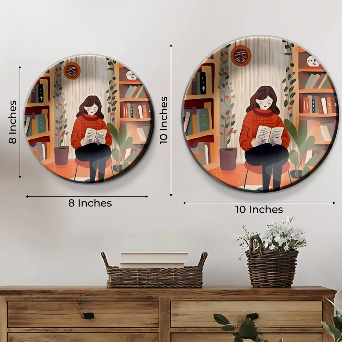 Home Library Ceramic Wall Plate Home Decor