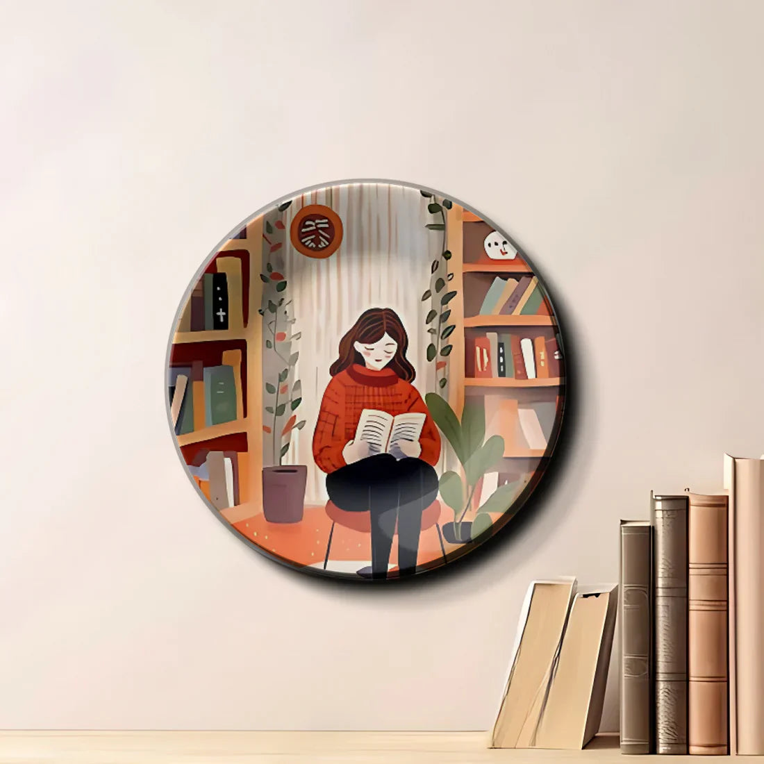 Home Library Ceramic Wall Plate Home Decor