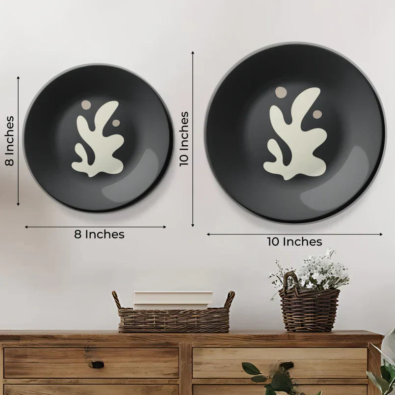 Set of 4 Minimalistic Art Clam Luxury Wall Plates Home Decor