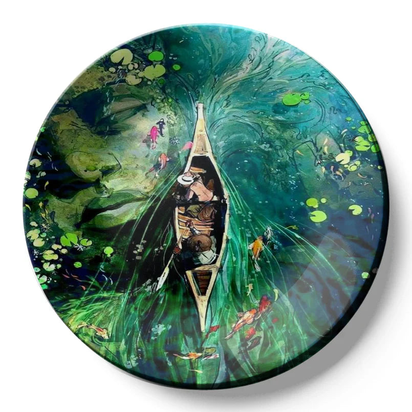 Kayak Lake Ceramic Wall Plate Home Decor