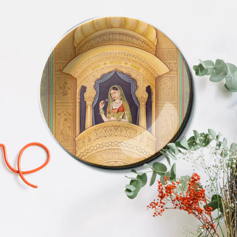 Heroine in Her Wind Palace Ceramic Wall Plate Home Decor