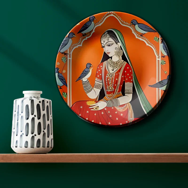 Traditional Women Wall Plate Home Décor