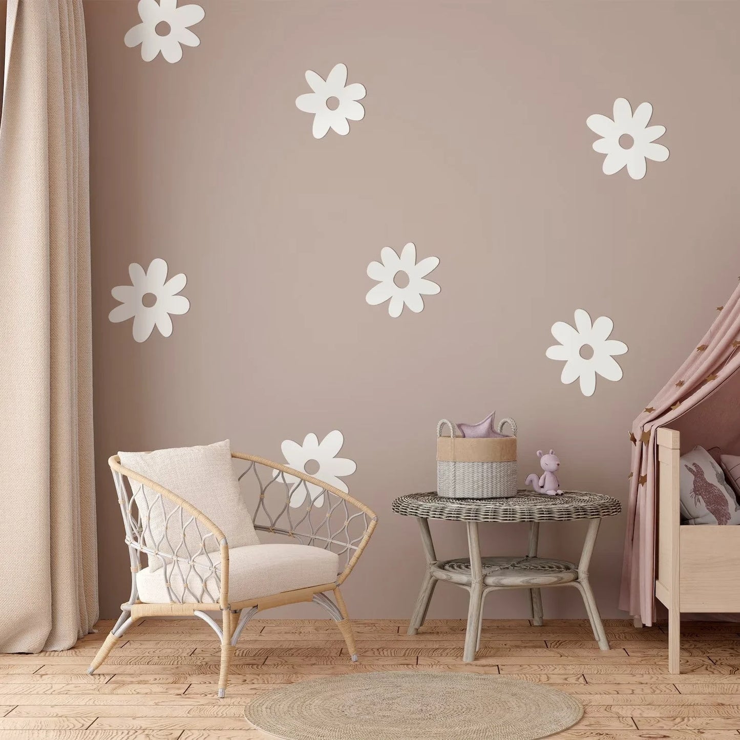 Blooming Elegance (SET OF 10) 3D Wall Daisy Flowers Wood Wall Decor