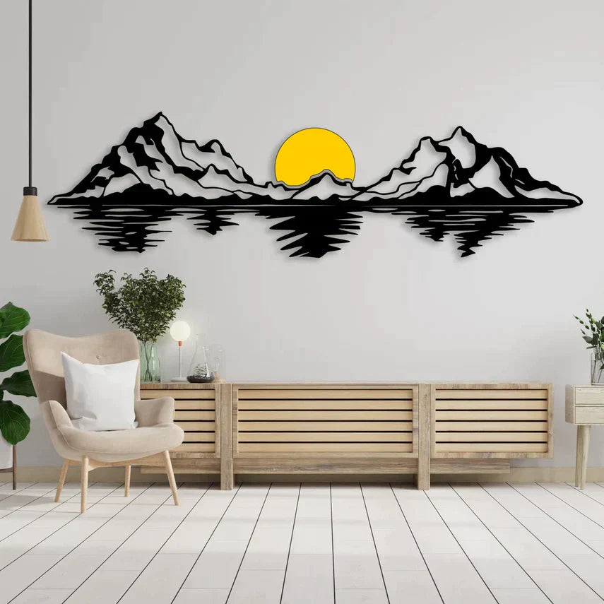 Wooden Decorative Sunset Wall Art Panel